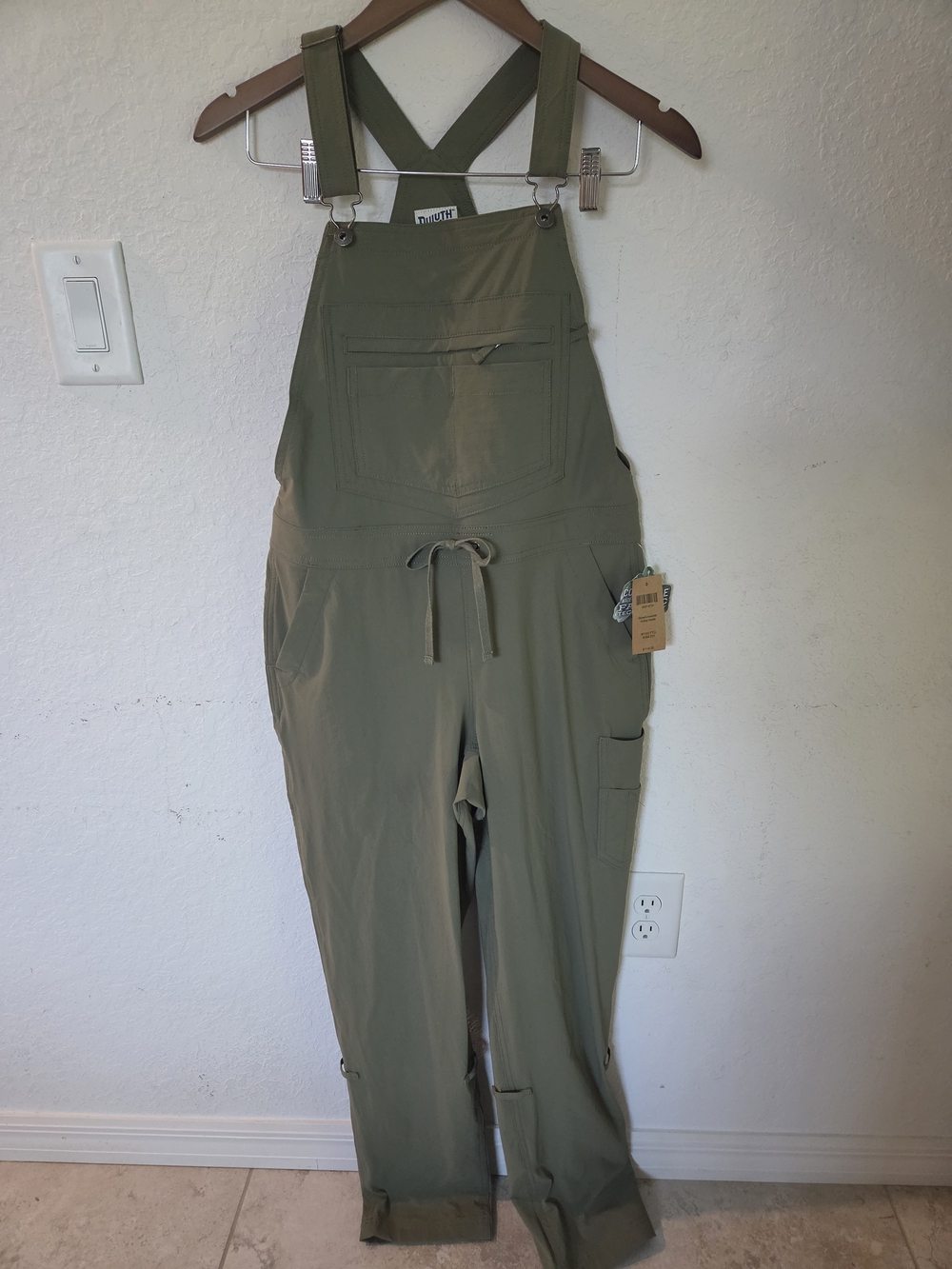 Duluth Trading Co. Women's Armachillo Cooling Overalls Green XS 30" Inseam